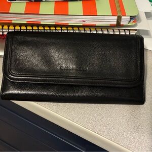Evan Picone Black Leather Wallet